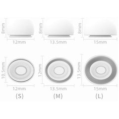 Xccess Silicon Replacement Ear Tips For Airpod Pro 1/2 Size S/M/L (3 Pair) White - 123TelecomShop