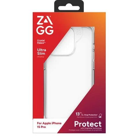 ZAGG Crystal Palace Snap Backcover MagSafe voor de Apple iPhone 15 Pro - Clear - 123TelecomShop