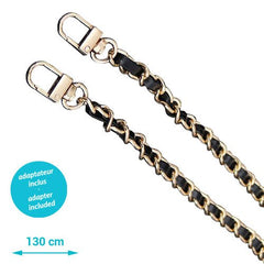 Zanaé Mate Telefoon Draagkoord Ketting - PU Leder Zwart - 123TelecomShop