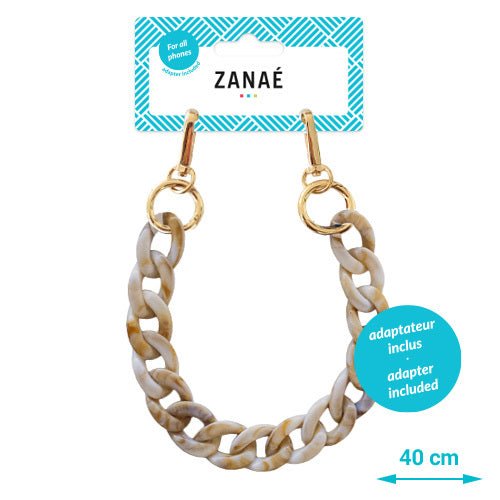 Zanaé Mate Telefoon Draagkoord polsband Ketting - Turtle Sand - 123TelecomShop